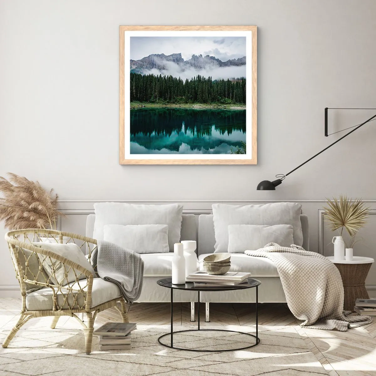 Affiche dans un chêne clair - Poster - Chut, chut, ne réveillons pas l'eau qui dort - 30x30 cm