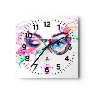 Horloge murale - Pendule murale - Une promesse tentante - 30x30 cm