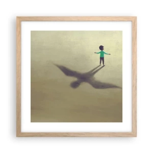 Affiche dans un chêne clair - Poster - Héros du futur - 40x40 cm