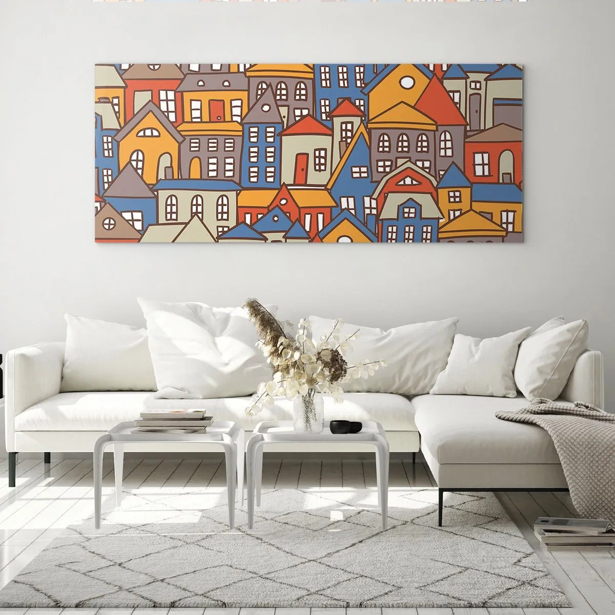 Impression sur verre - Image sur verre - Derrière la maison, une maison - 90x30 cm