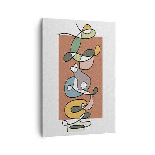 Impression sur toile - Image sur toile - Abstraction : danse colorée - 70x100 cm