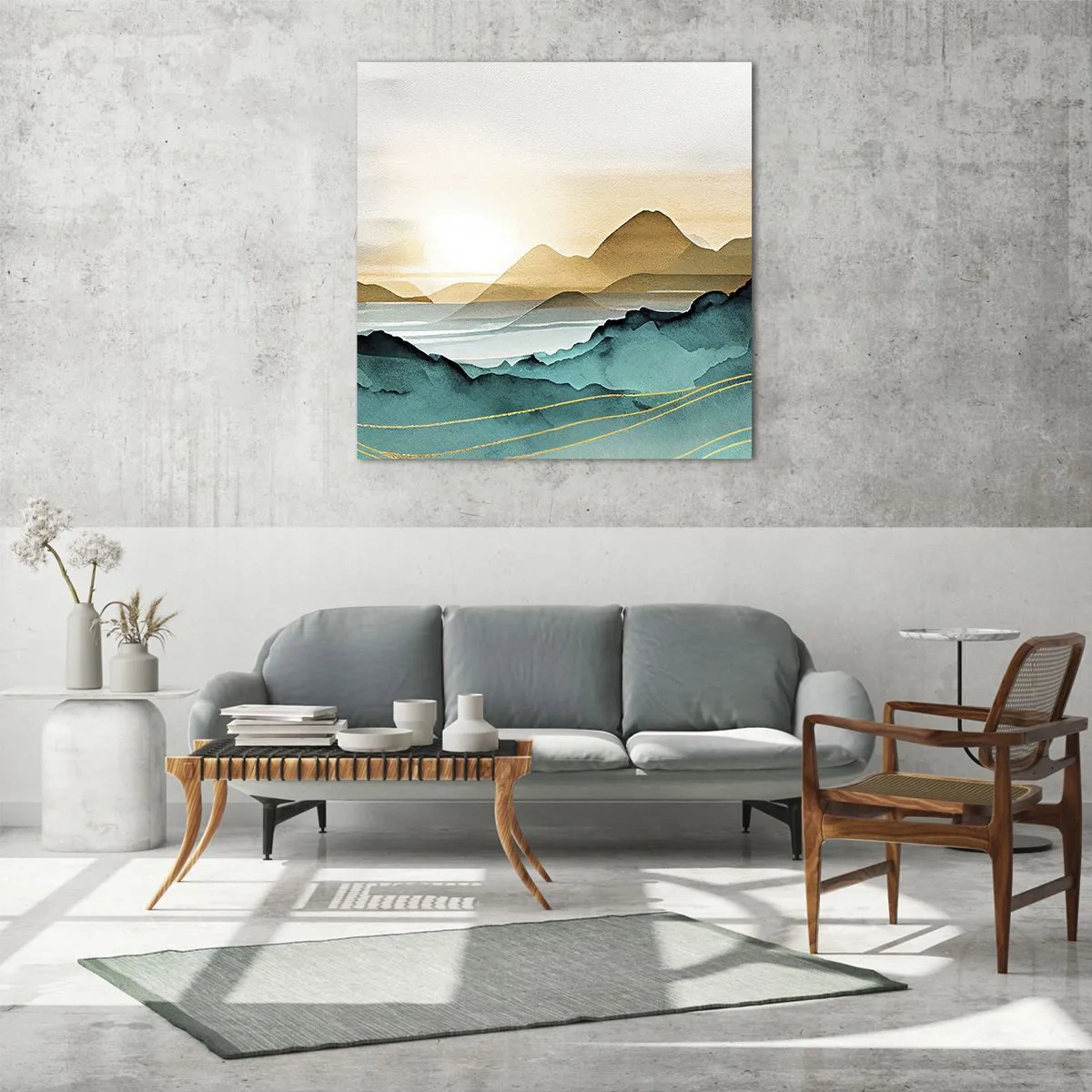 Impression sur verre - Image sur verre - Au frontière de l’abstraction – paysage - 30x30 cm