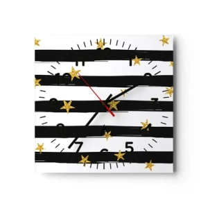Horloge murale - Pendule murale - Nous sommes tous nés sous une bonne étoile - 30x30 cm