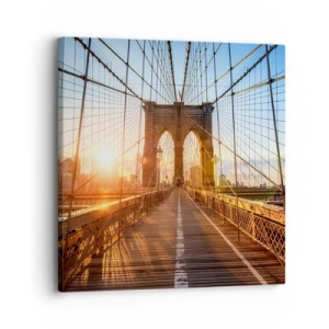 Impression sur toile - Image sur toile - Sur le pont d'or - 30x30 cm