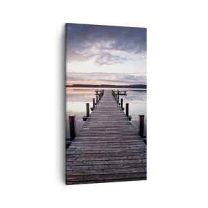 Impression sur toile - Image sur toile - Une frontière tranquille entre le jour et la nuit - 45x80 cm