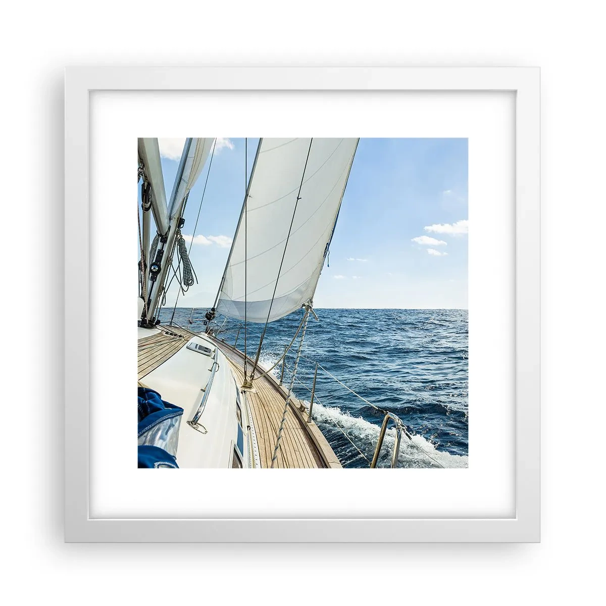 Affiche dans un cadre blanc - Poster - Ohé, l'aventure - 30x30 cm