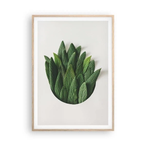 Affiche dans un chêne clair - Poster - Curiosité sans retenue - 70x100 cm