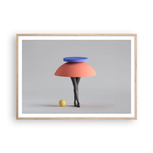 Affiche dans un chêne clair - Poster - Composition surréaliste - 100x70 cm