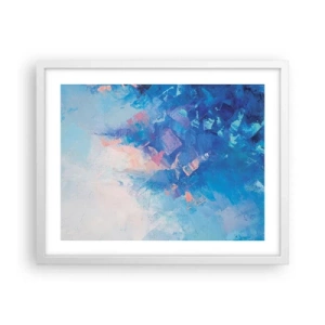 Affiche dans un cadre blanc - Poster - Abstraction hivernale - 50x40 cm