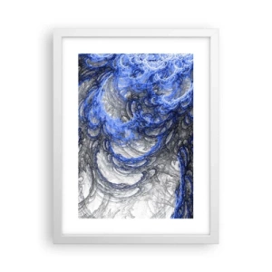 Affiche dans un cadre blanc - Poster - La naissance d'une vague - 30x40 cm