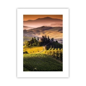 Affiche - Poster - Arcadie - le paysage toscan - 30x40 cm