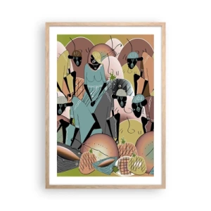 Affiche dans un chêne clair - Poster - De grandes fêtes arrivent - 50x70 cm