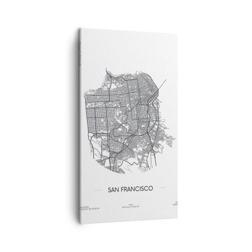Impression sur toile - Image sur toile - Anatomie de San Fransisco - 45x80 cm