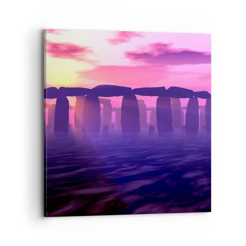 Impression sur toile - Image sur toile - Mystère à l'aube dans le brouillard - 70x70 cm