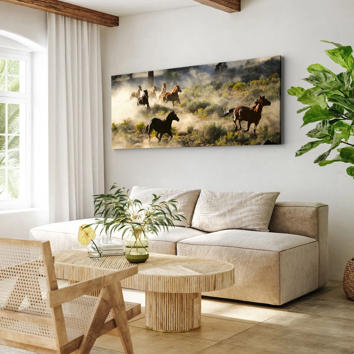 Impression sur toile - Image sur toile - Rivalité - liberté ou force masculine ? - 100x40 cm