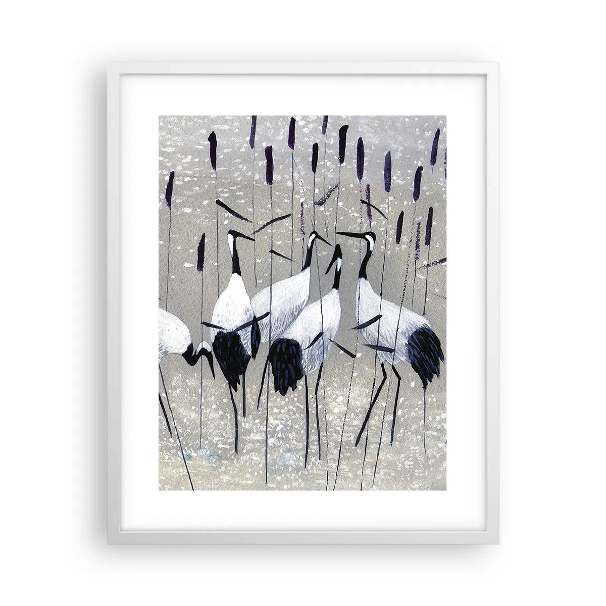 Affiche dans un cadre blanc - Poster - Parmi les siens - 40x50 cm