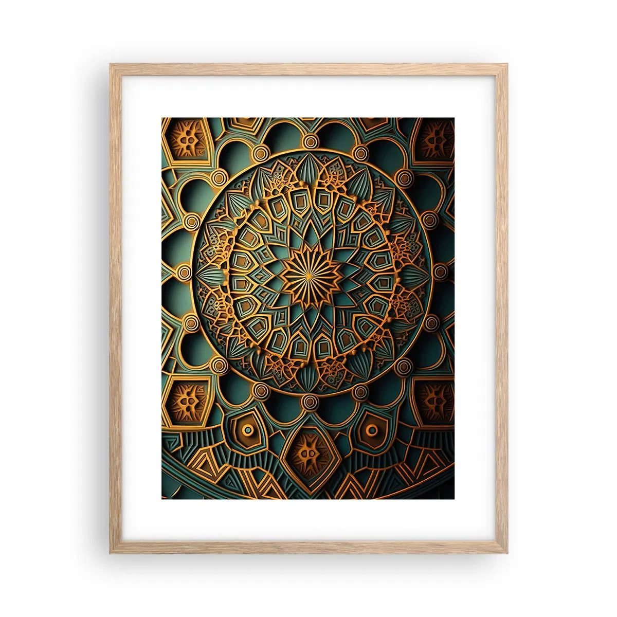 Affiche dans un chêne clair - Poster - Dans une ambiance arabe - 40x50 cm