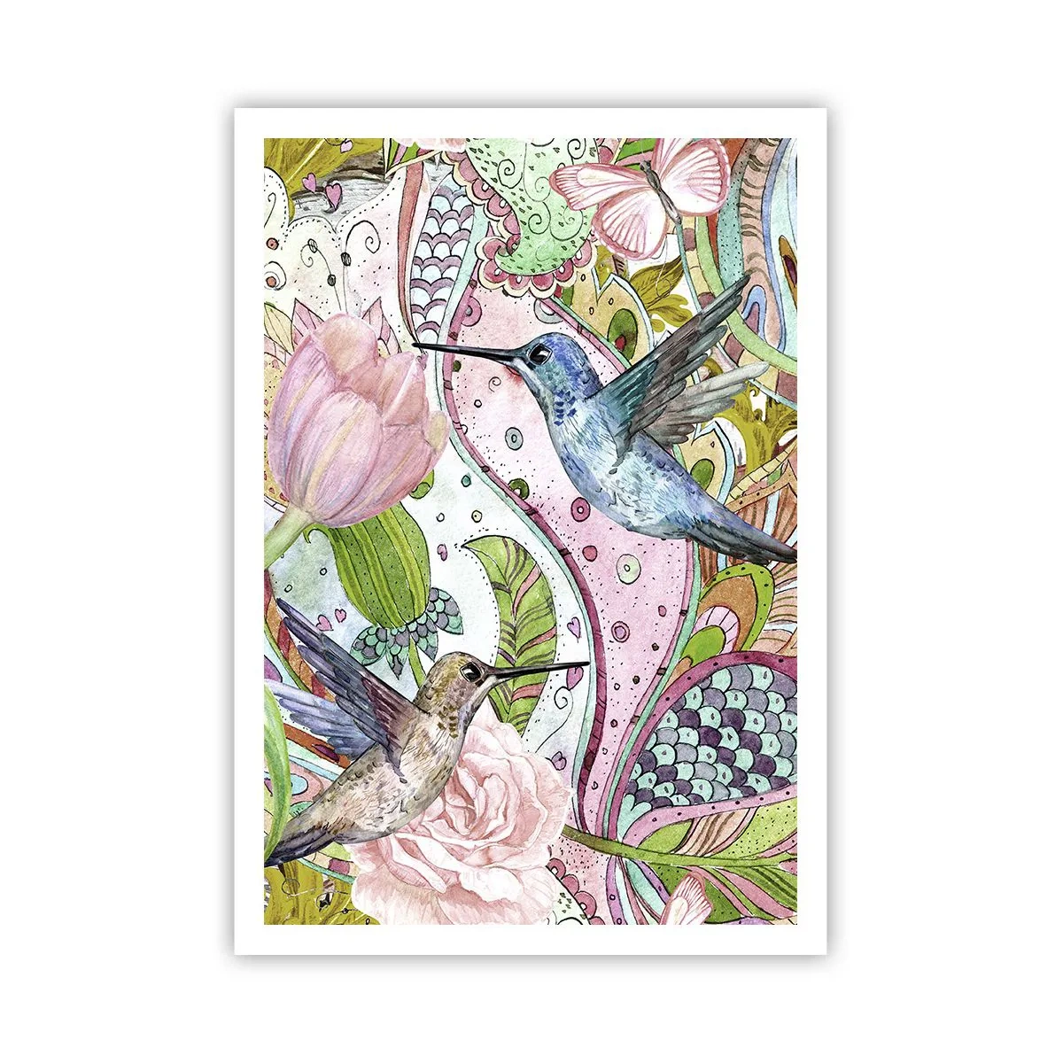 Affiche - Poster - Empêtré dans les vignes - 70x100 cm
