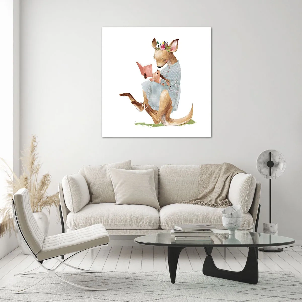 Impression sur verre - Image sur verre - Lis-moi maman - 70x70 cm