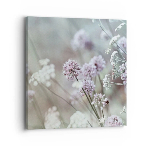 Impression sur toile - Image sur toile - Herbes douces en filigrane - 30x30 cm