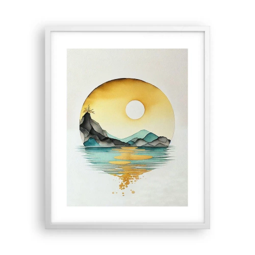 Affiche dans un cadre blanc - Poster - Dans le cercle de la beauté - 40x50 cm