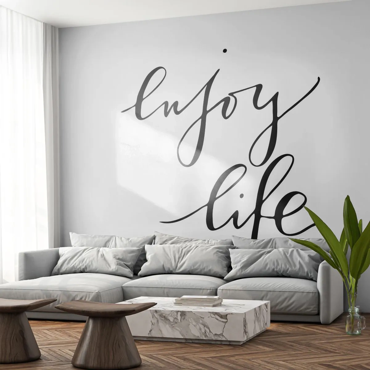 Papier Peint Photo Premium Canvas - Rien à ajouter.... - Typographie, Affirmation, Maxime - 400x280 cm
