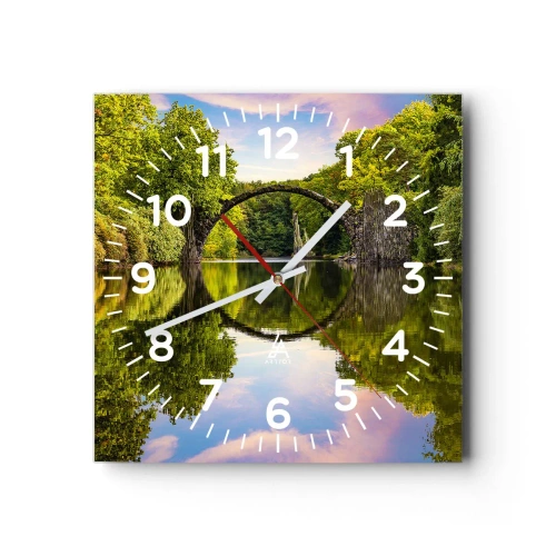 Horloge murale - Pendule murale - À la jonction de deux mondes - 30x30 cm