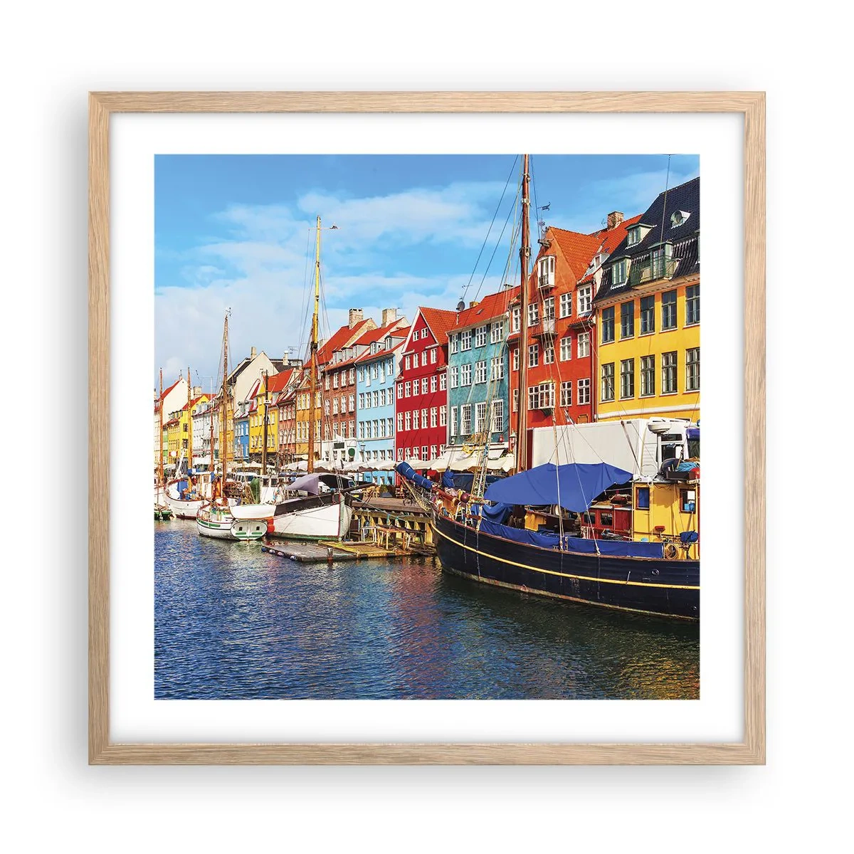 Affiche dans un chêne clair - Poster - Quai joyeux - 50x50 cm