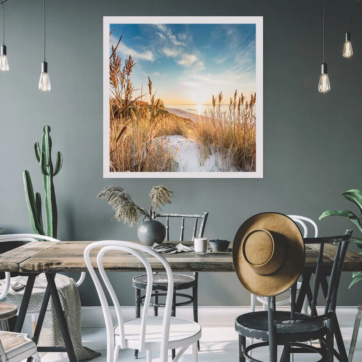 Affiche - Poster - Plage du nord - 50x50 cm