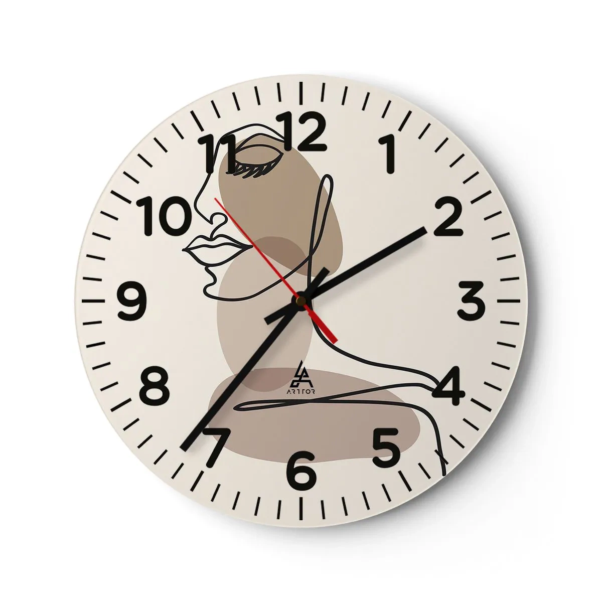 Horloge murale - Pendule murale - S'écouter - 30x30 cm