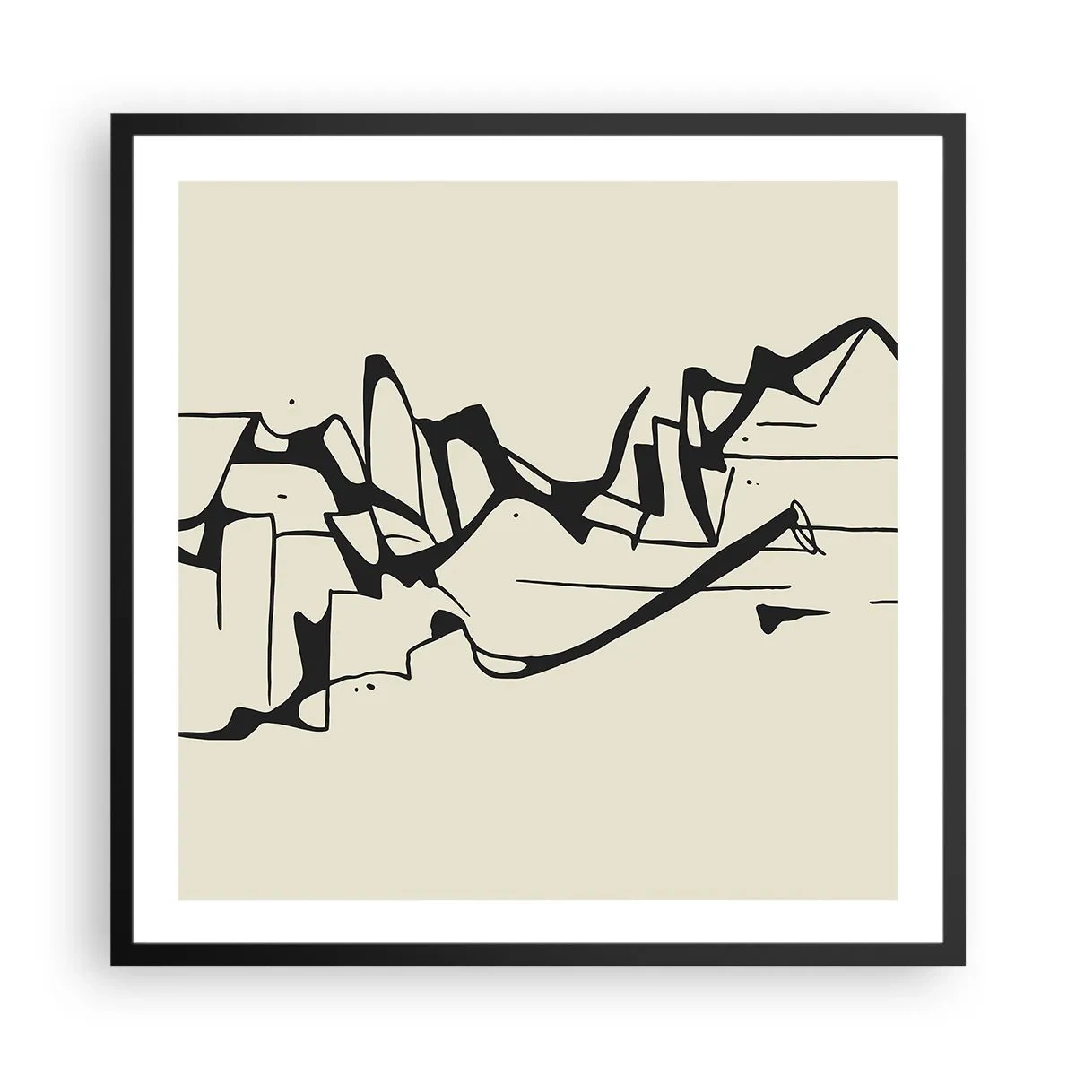 Affiche dans un cadre noir - Poster - Peut-être un paysage - 60x60 cm