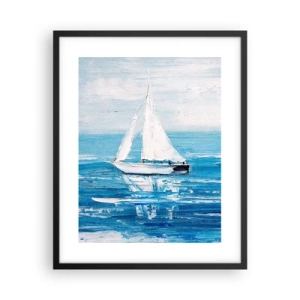 Affiche dans un cadre noir - Poster - Avec un ami à mes côtés - 40x50 cm