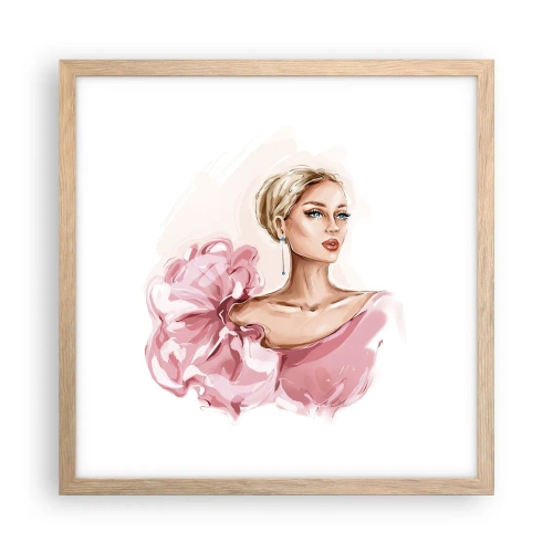 Affiche dans un chêne clair - Poster - Comme peinte... - 40x40 cm
