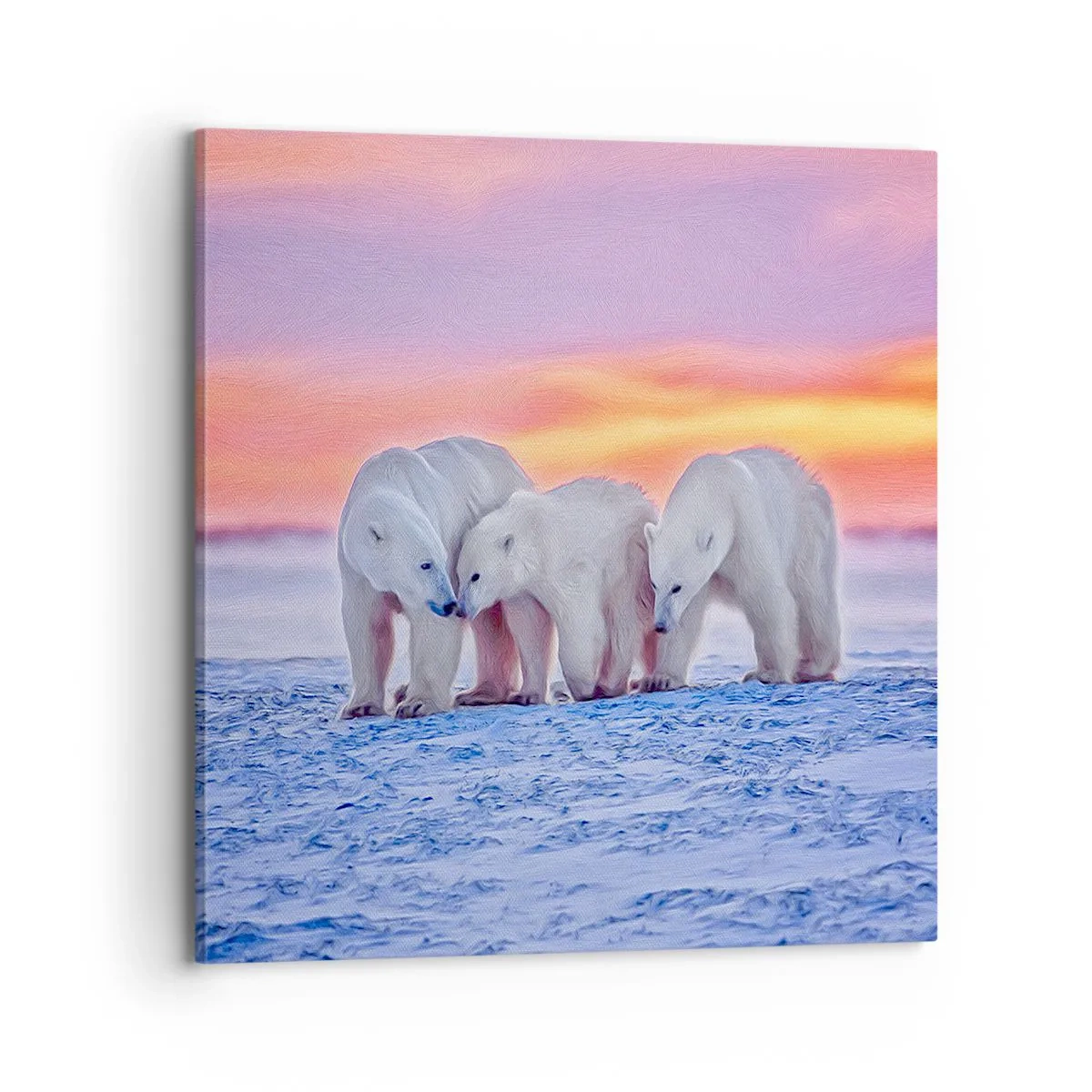 Impression sur toile - Image sur toile - La chaleur familiale suffit - 70x70 cm