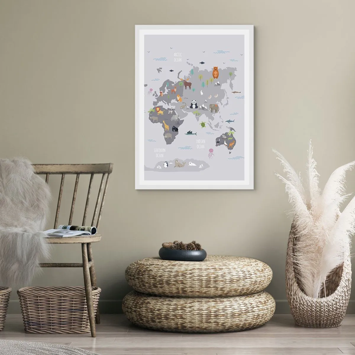 Affiche dans un cadre blanc - Poster - Dis-moi d'où tu viens... - 50x70 cm