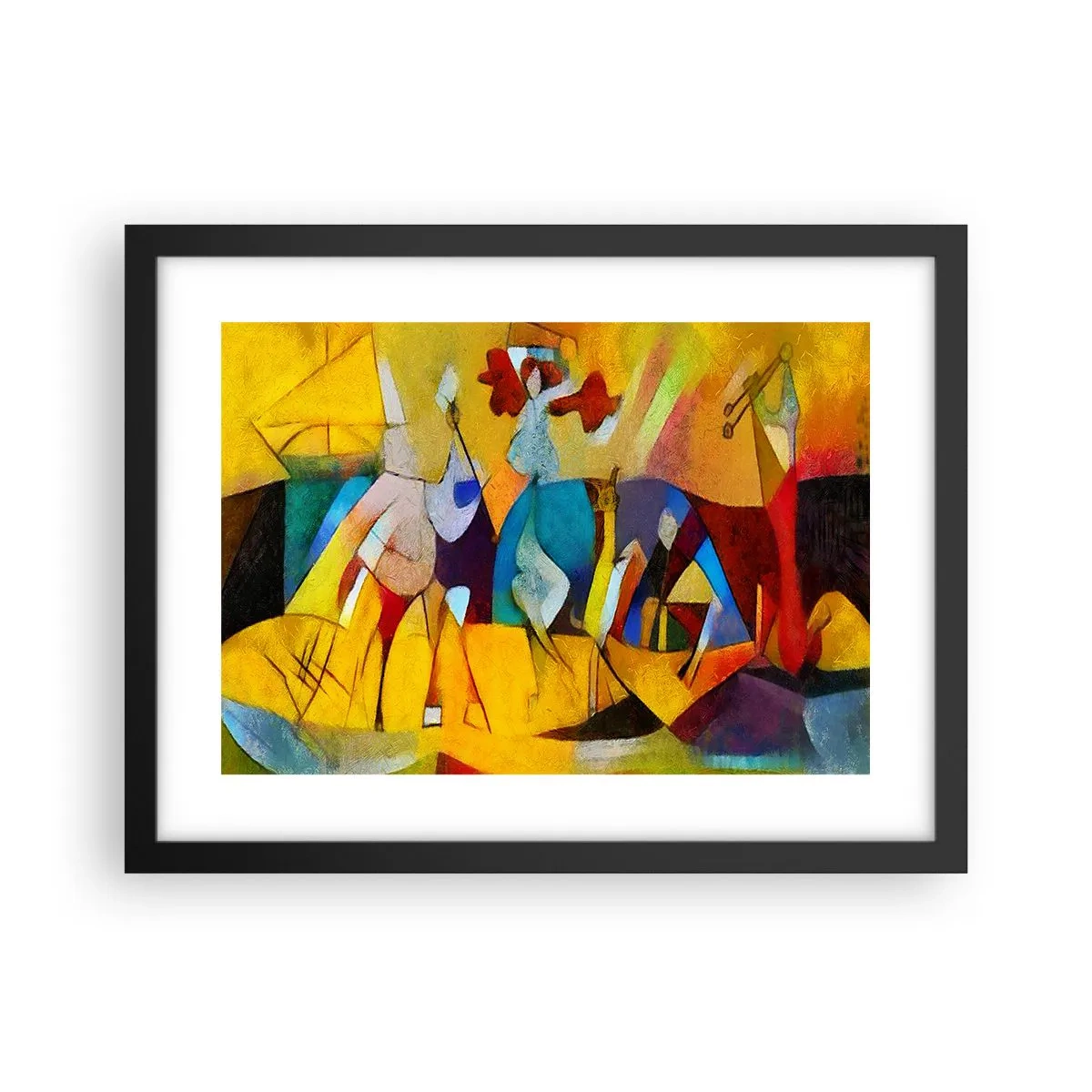Affiche dans un cadre noir - Poster - Soleil - vie - joie - 40x30 cm