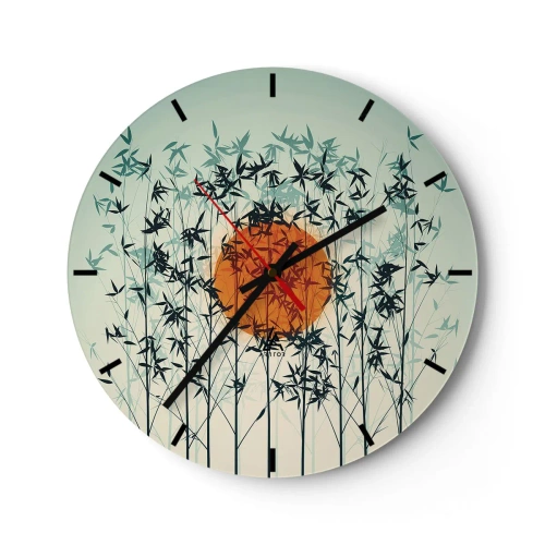 Horloge murale - Pendule murale - Soleil japonnais - 40x40 cm