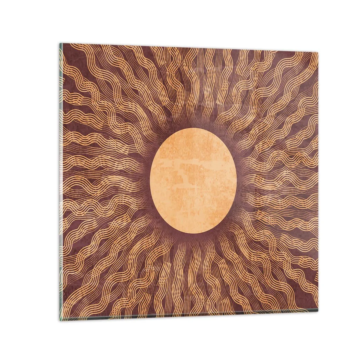 Impression sur verre - Image sur verre - Icône du soleil - 70x70 cm