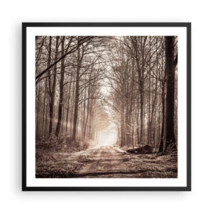Affiche dans un cadre noir - Poster - Cathédrale de la forêt - 60x60 cm