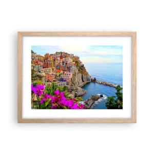 Affiche dans un chêne clair - Poster - La ville qui rit - 40x30 cm