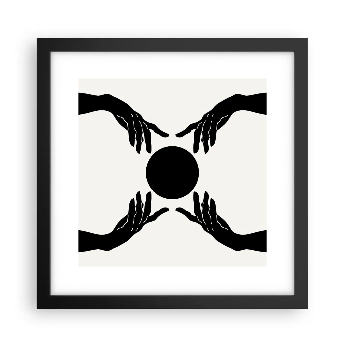 Affiche dans un cadre noir - Poster - Signe secret - 30x30 cm