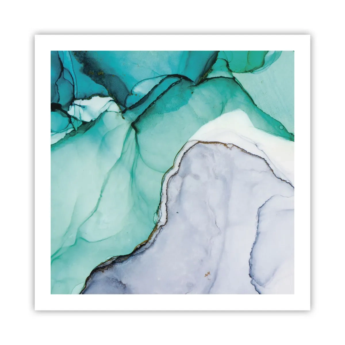 Affiche - Poster - Étude de turquoise - 60x60 cm