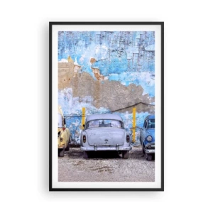 Affiche dans un cadre noir - Poster - Rencontre de vétérans - 61x91 cm