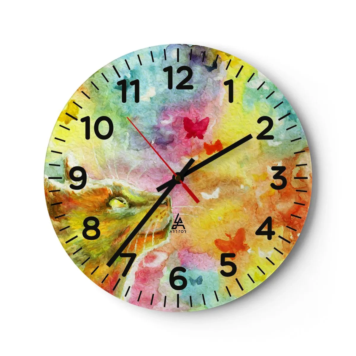 Horloge murale - Pendule murale - Bayou-bayou au paradis des chats - 40x40 cm