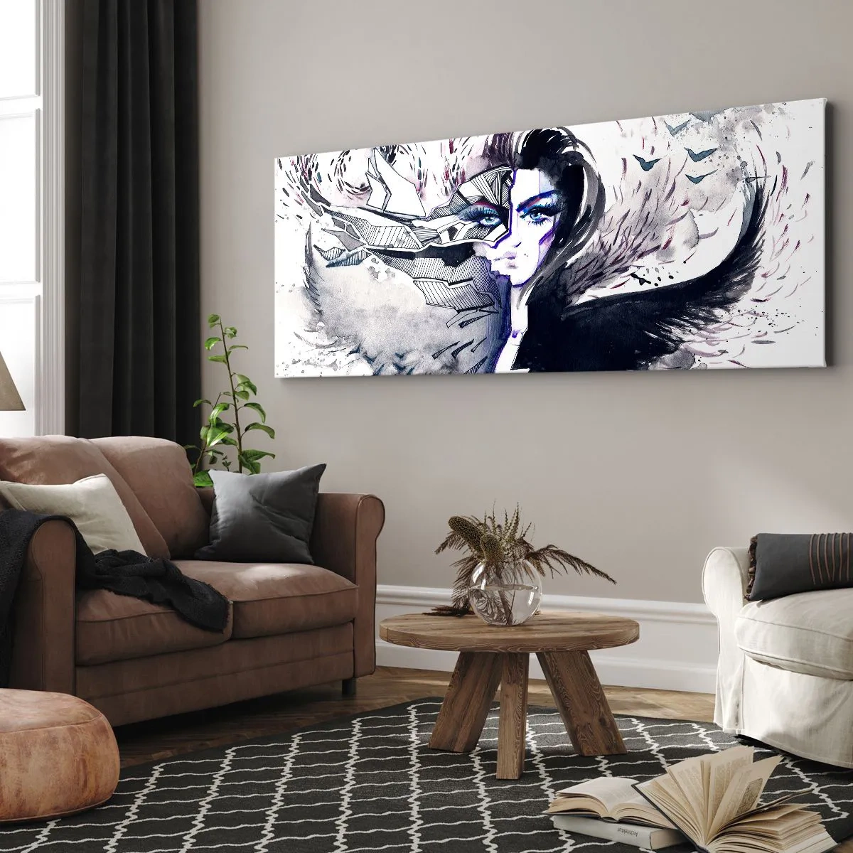 Impression sur toile - Image sur toile - Démoniaque et belle - 100x40 cm