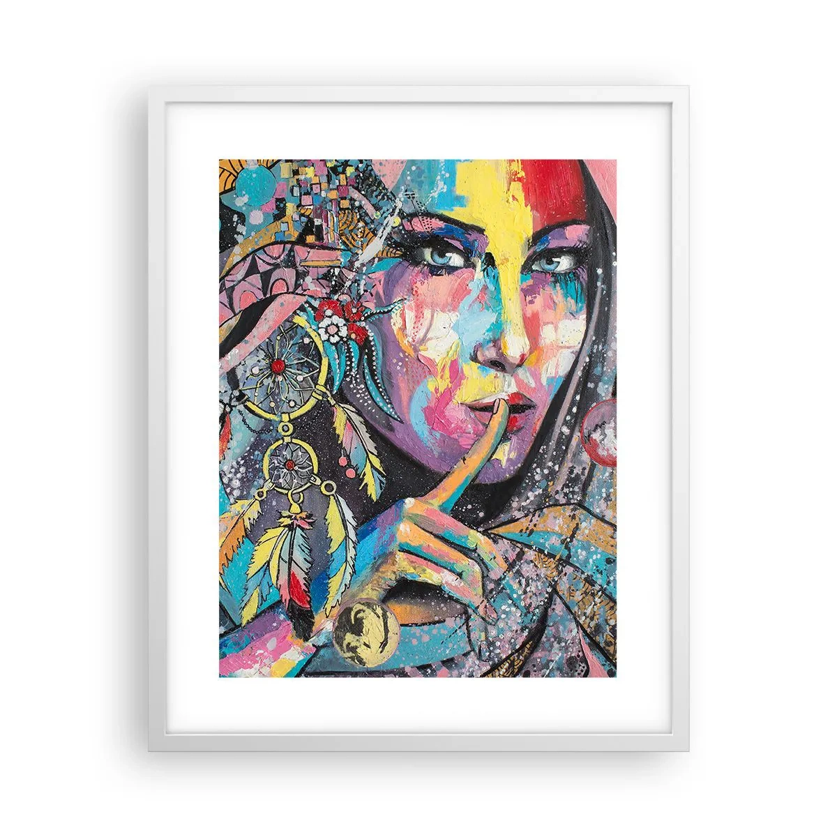 Affiche dans un cadre blanc - Poster - Taisez-vous jusqu'à ce que vous compreniez - 40x50 cm