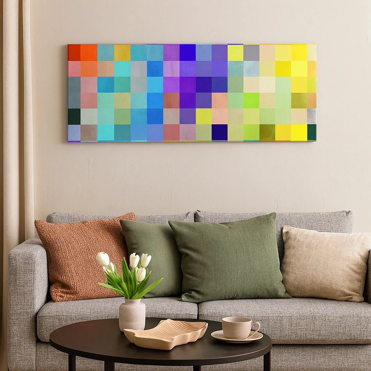 Impression sur toile - Image sur toile - Tous différents, tous égaux - 30x30 cm