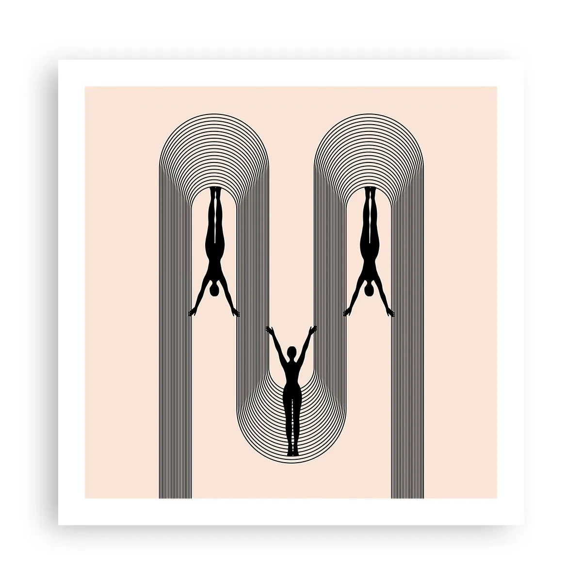 Affiche - Poster - Les jambes en l’air - 60x60 cm