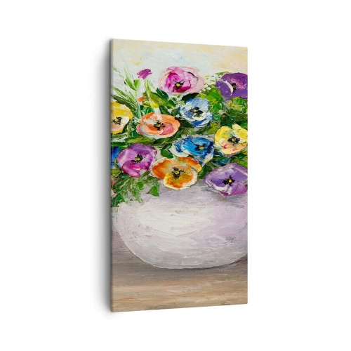 Impression sur toile - Image sur toile - Nature morte dans un vase blanc - 45x80 cm