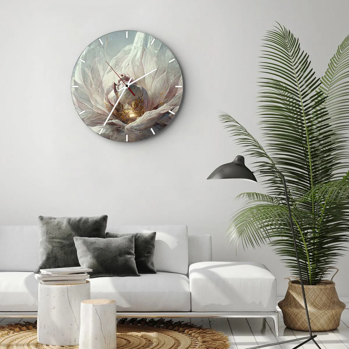 Horloge murale - Pendule murale - Il fleurit une fois tous les cent ans - 40x40 cm